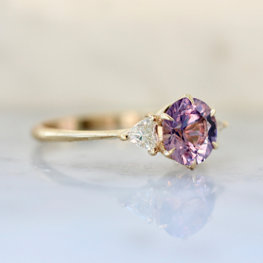 
            Lucia Purple Spinel and Diamond Ring