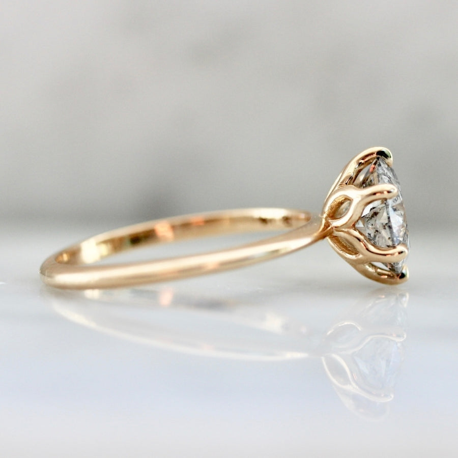 1.81 Carat Bella Salt & Pepper Round Brilliant Cut Diamond Ring