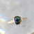 Masquerade Green Portrait Cut Sapphire Ring