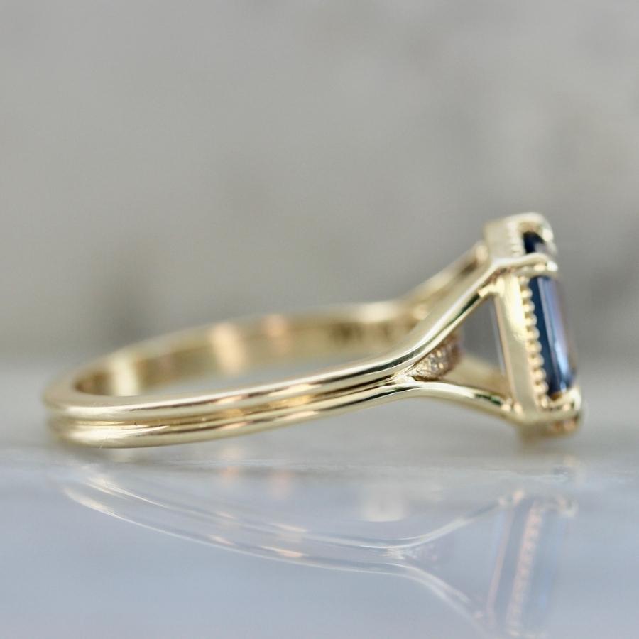 Zenon Purple Hexagon Cut Sapphire Ring