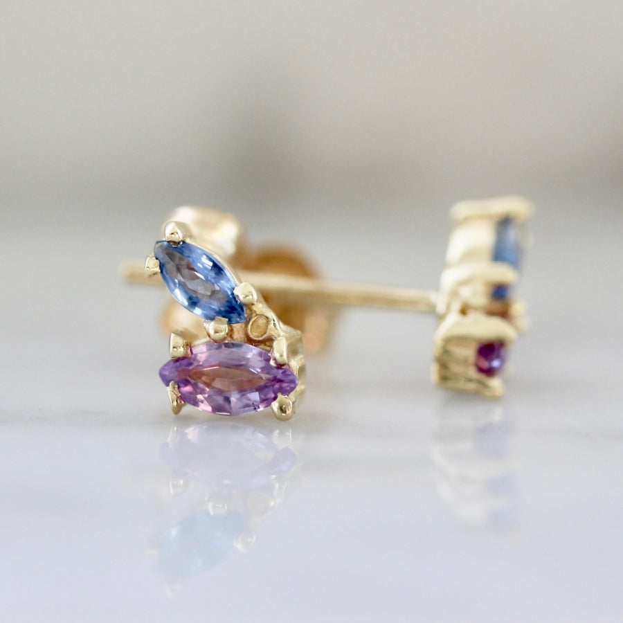 Larkspur Purple & Blue Sapphire Studs