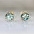 1.07 Carats Total Bi-Color Round Brilliant Cut Sapphire Earrings