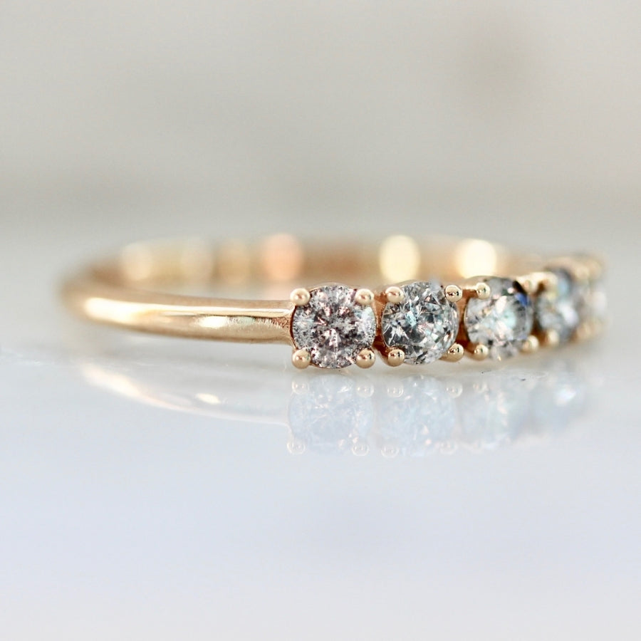 River Styx Salt & Pepper Round Brilliant Cut Diamond Band