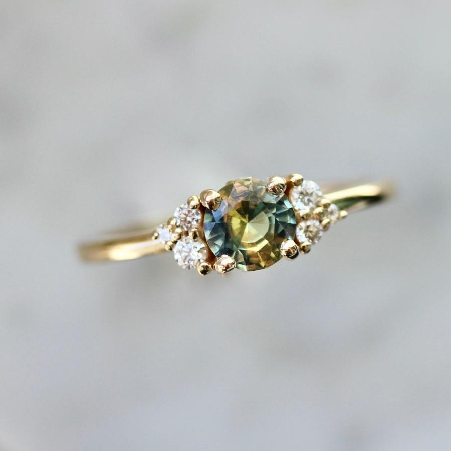 Fair Lady Round Brilliant Cut Parti Sapphire Ring