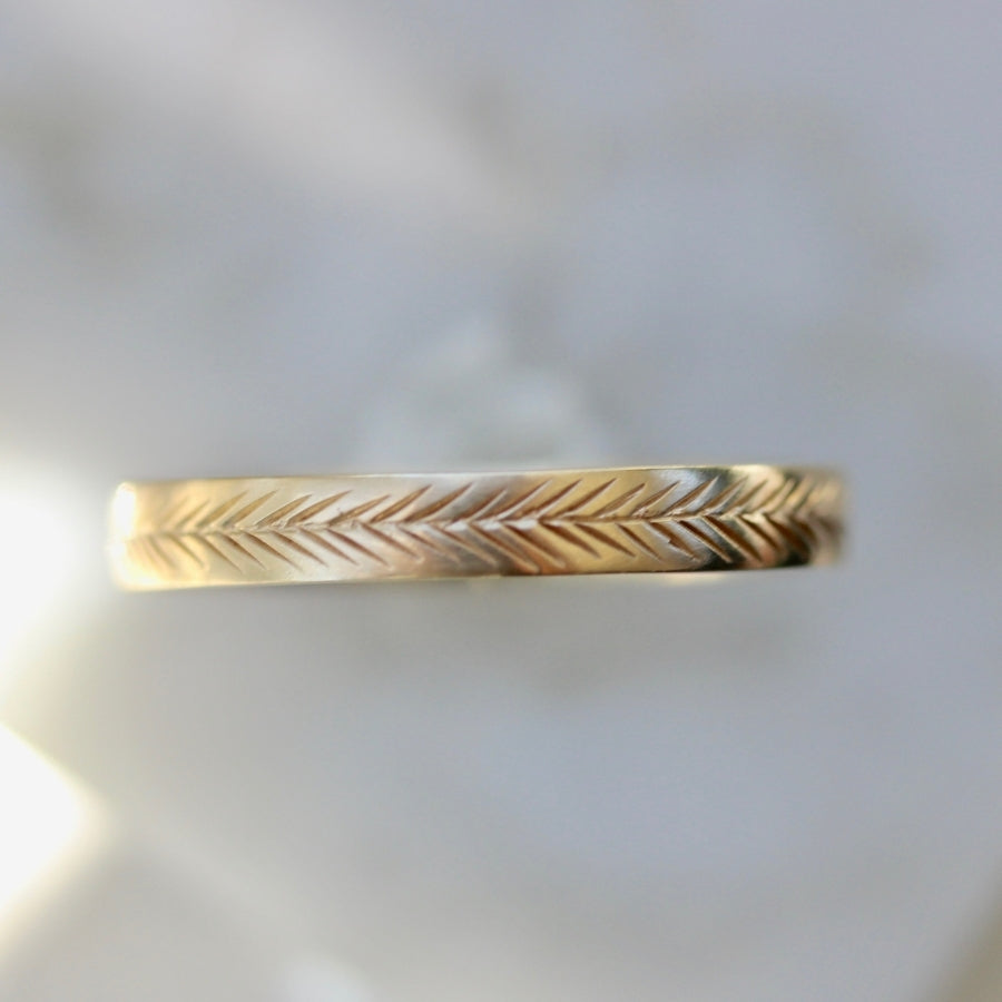 Nirvana Engraved Gold Band