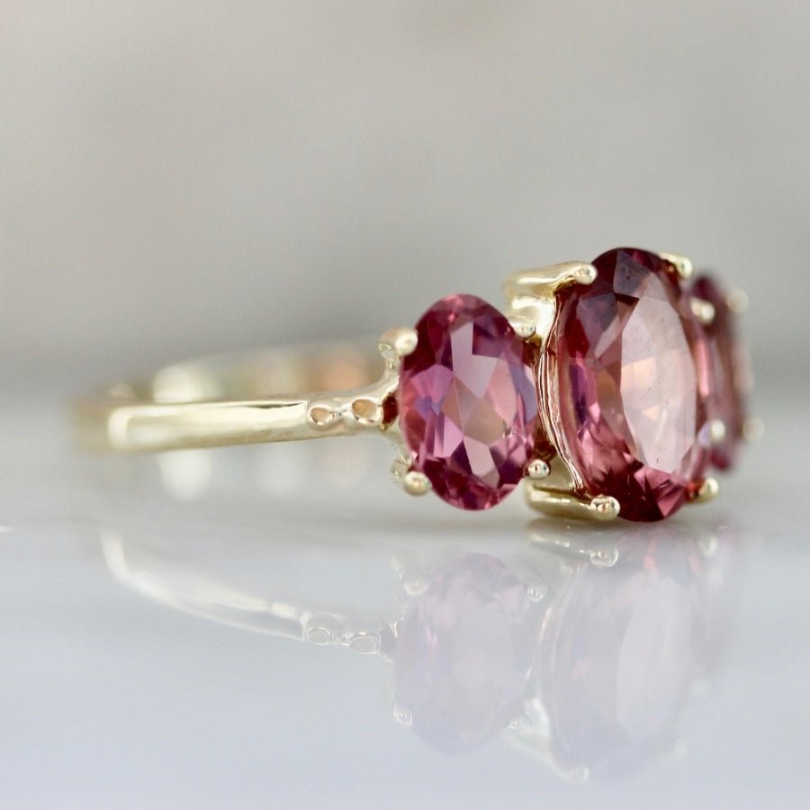 Oval the Moon Pink Tourmaline Ring