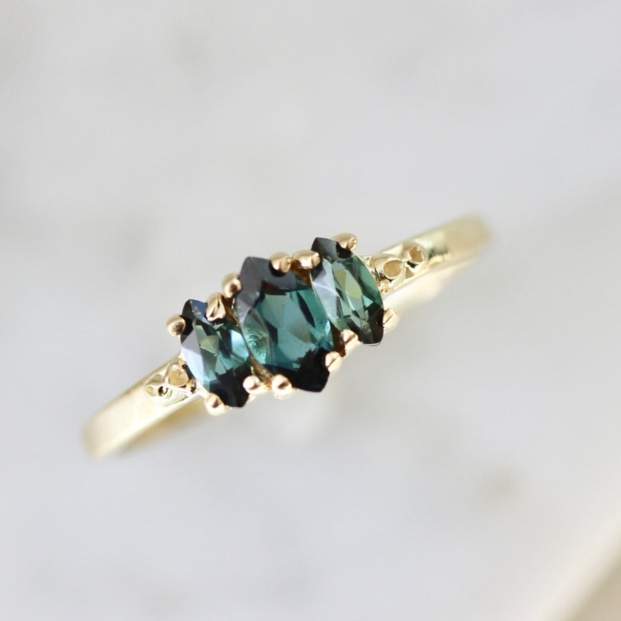Sedona Summer Teal Marquise Cut Tourmaline Ring