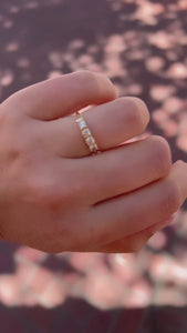 Champagne Diamond Five Stone ring