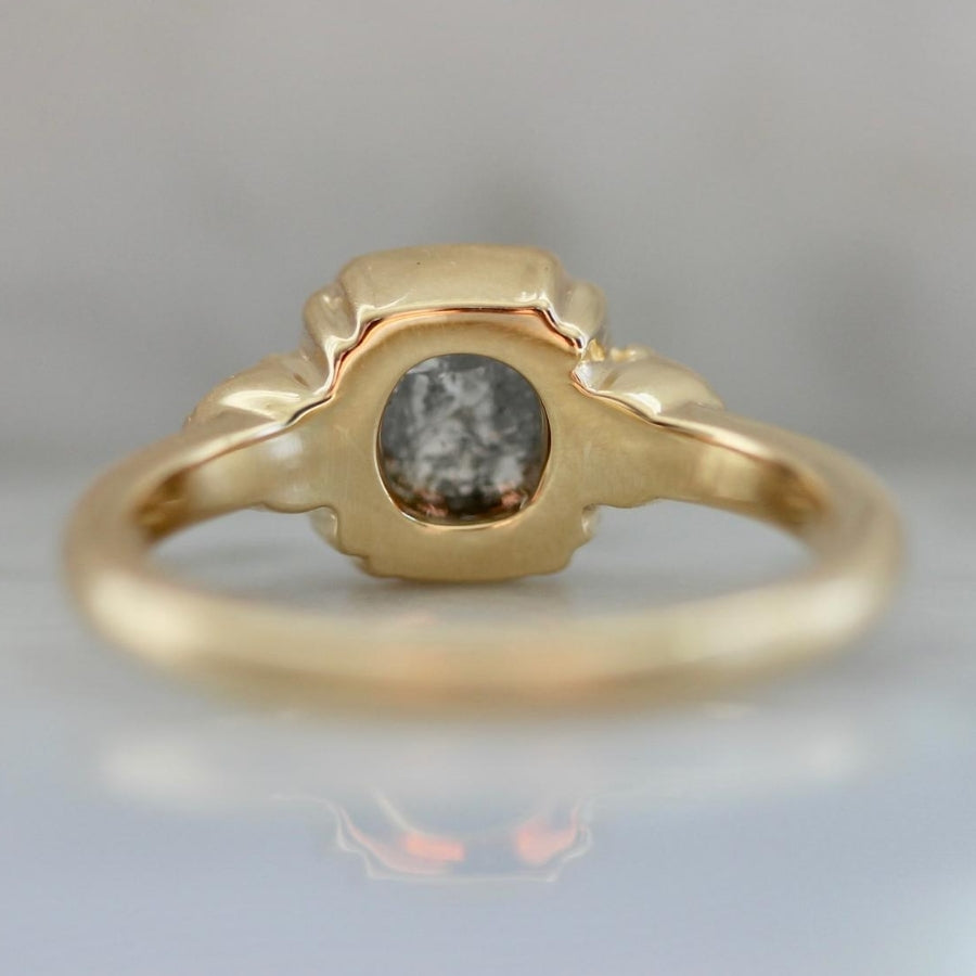 Carina Salt & Pepper Step Rose Cut Diamond Ring