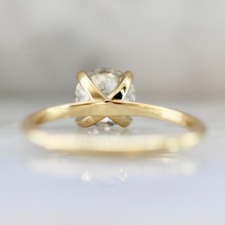 1.24 Carat Stella Salt & Pepper Round Brilliant Cut Diamond Ring