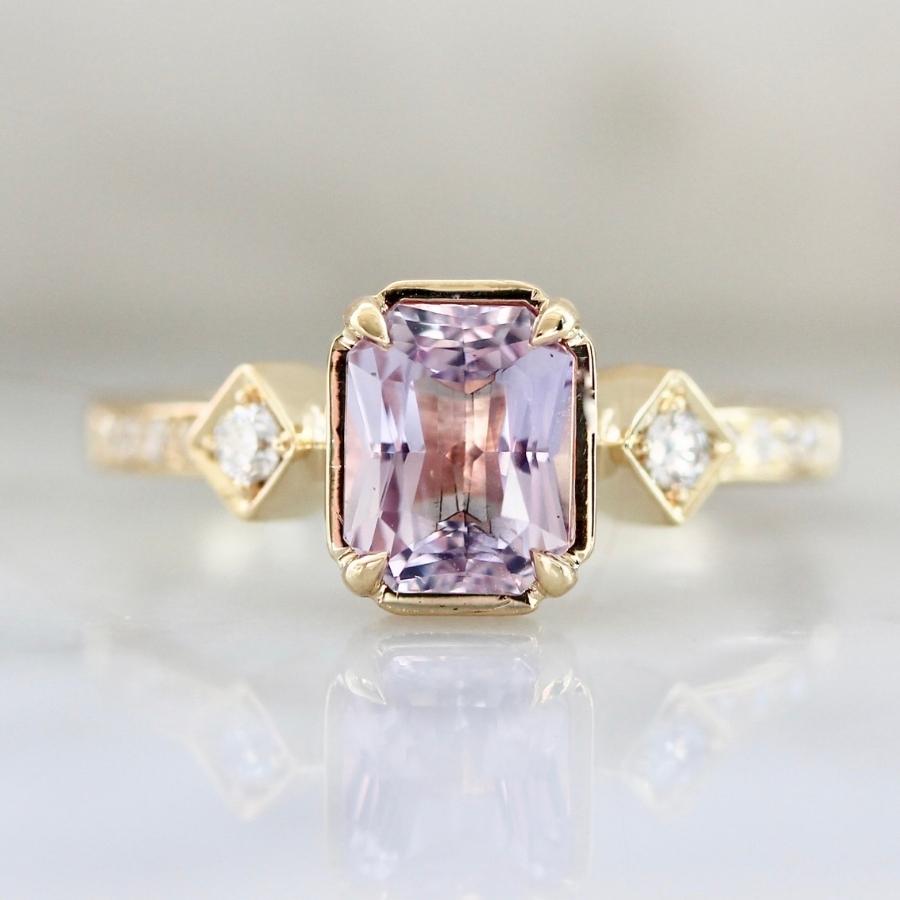 Heartbreaker Pink Radiant Cut Sapphire Ring