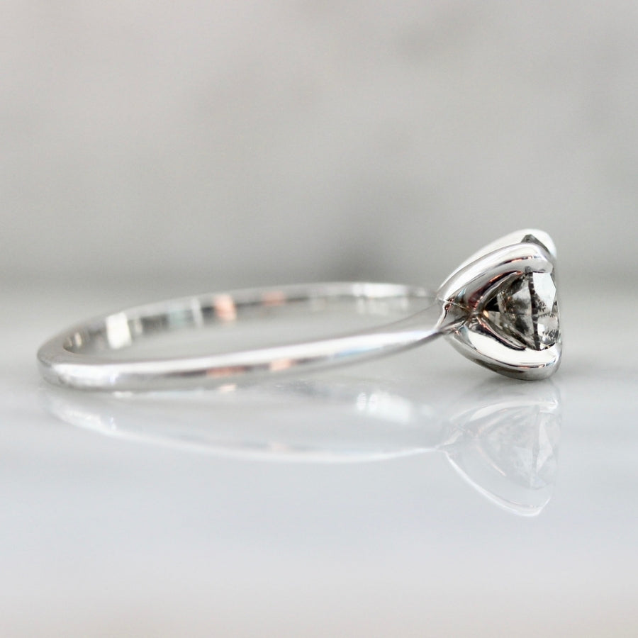 1.03 Carat Stella Salt & Pepper Round Brilliant Cut Diamond Ring