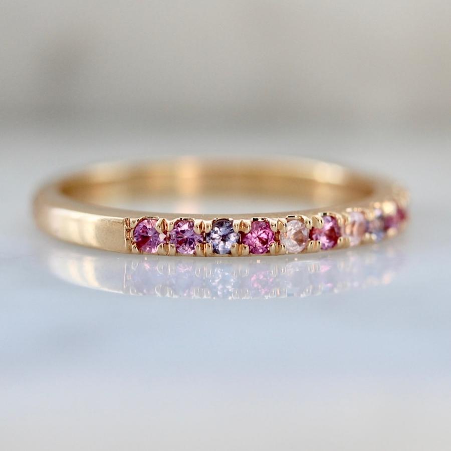 Funfetti Round Brilliant Cut Gemstone Medley Band
