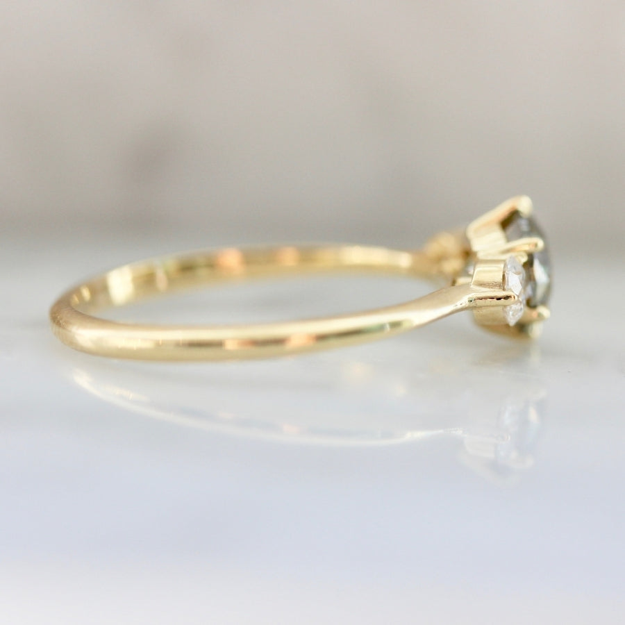 Golden Hour Champagne Round Brilliant Cut Diamond Ring