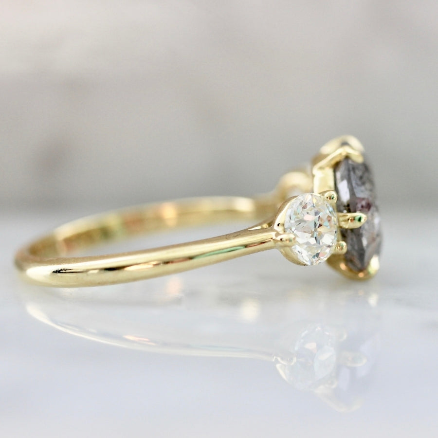 Seraphim Salt & Pepper Round Brilliant Cut Diamond Ring