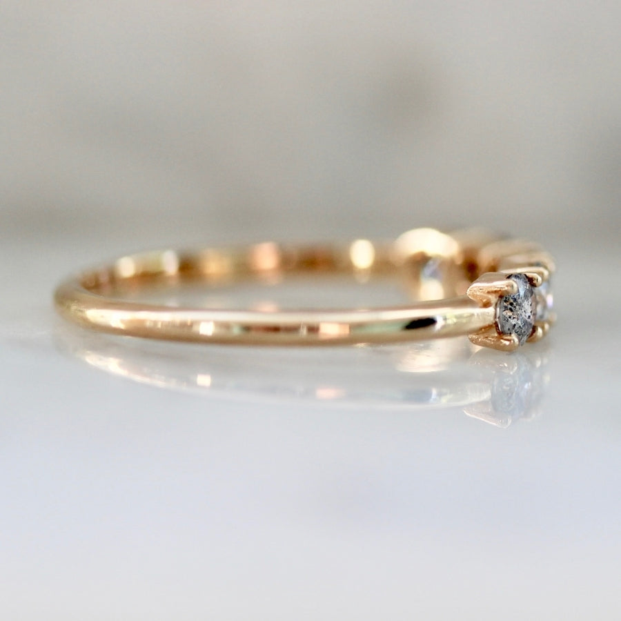 River Styx Salt & Pepper Round Brilliant Cut Diamond Band