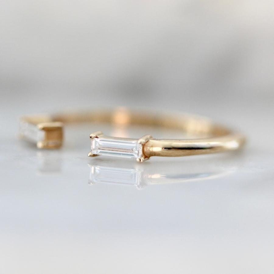 Baguette Open Cuff Diamond Band