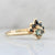 Vaughn Teal Lozenge Cut Sapphire Ring in Yellow Gold