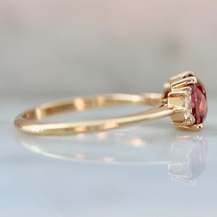 Magic Hour Pink Cushion Cut Tourmaline Ring