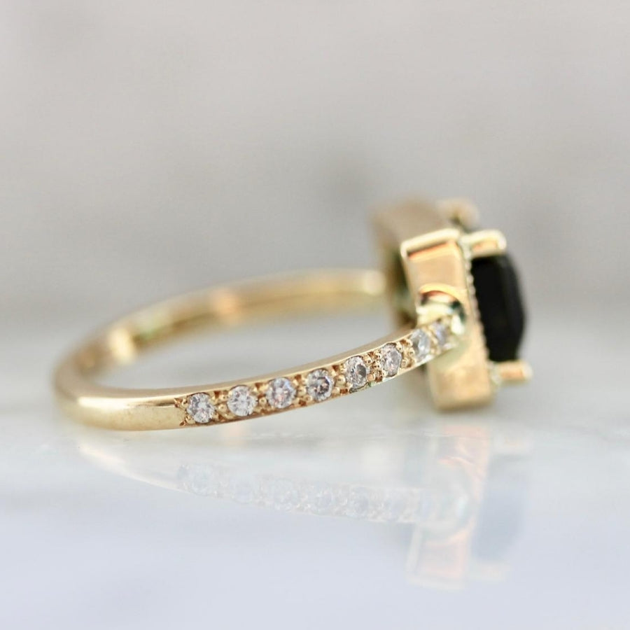 Laurel Green Emerald Cut Tourmaline Ring