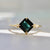 Alchemy Green Asscher Cut Sapphire Ring