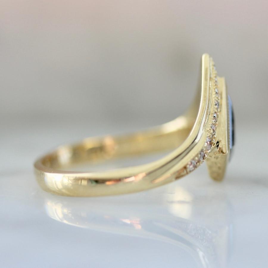 Valkyrie Salt and Pepper Kite Rose Cut Diamond Ring