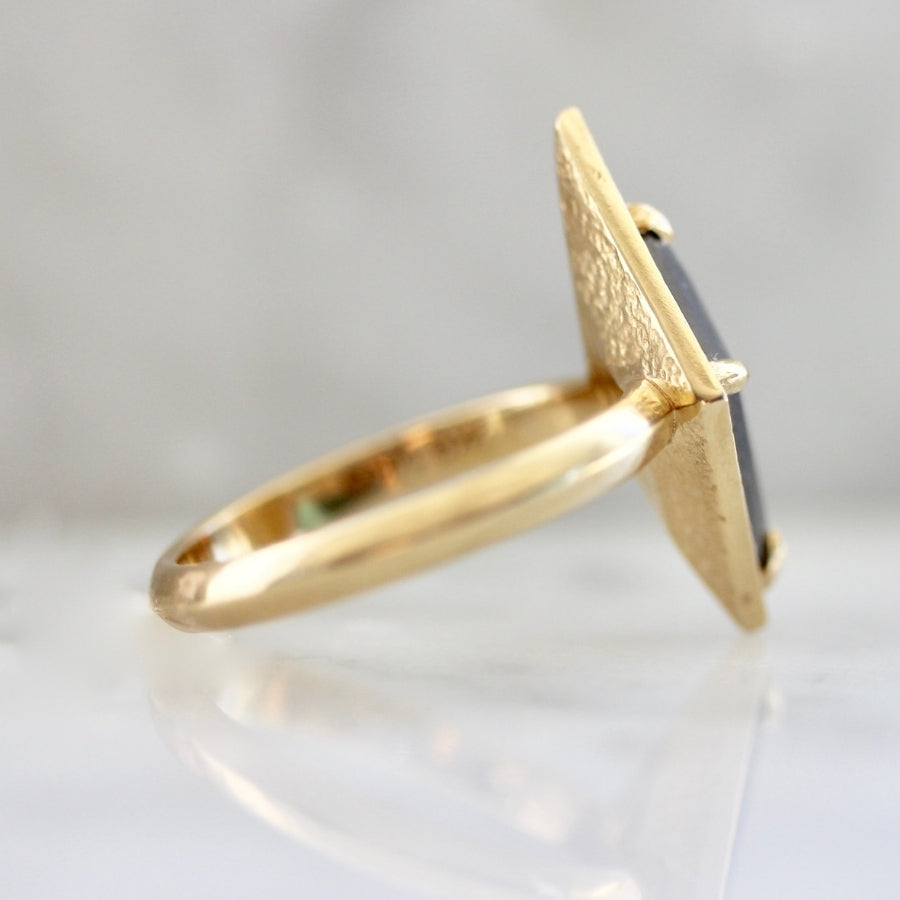 Gamma Rustic Grey Kite Rose Cut Diamond Ring