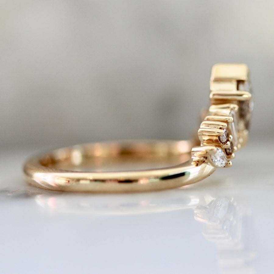 Bronte Curved Diamond Medley Crown Band