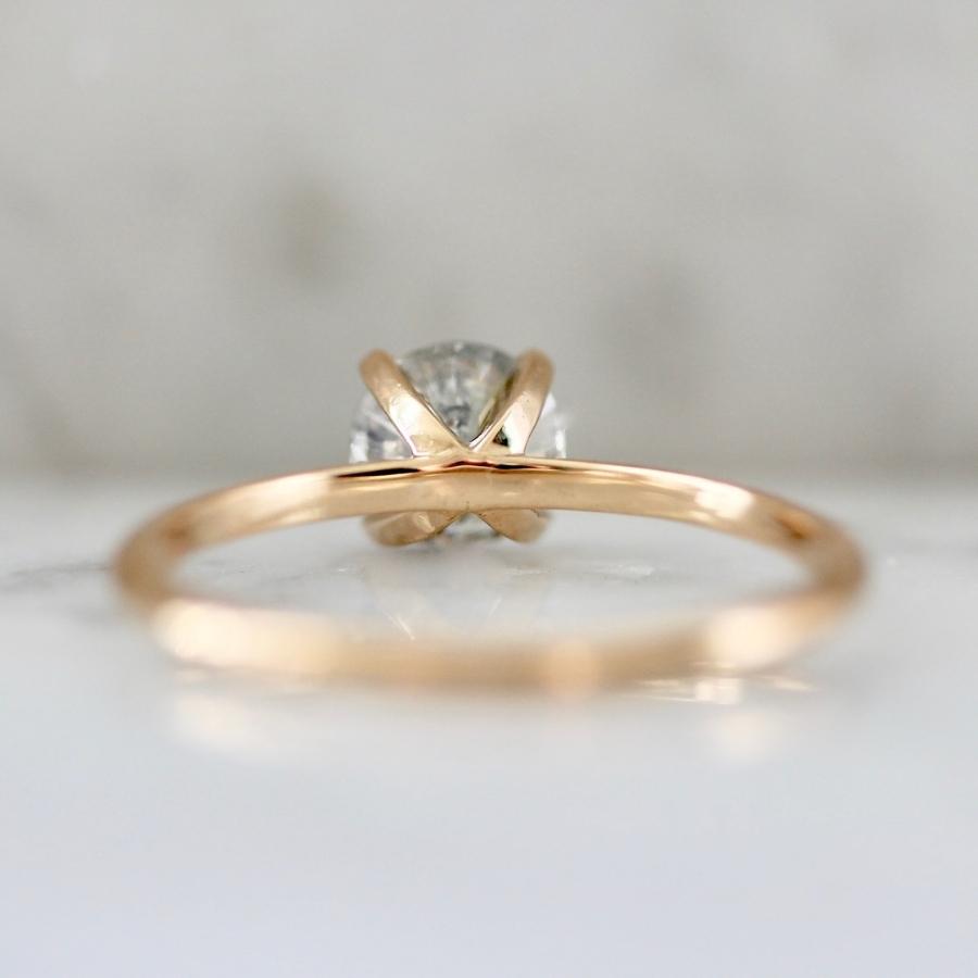 .83 Carat Stella Salt & Pepper Round Brilliant Cut Diamond Ring