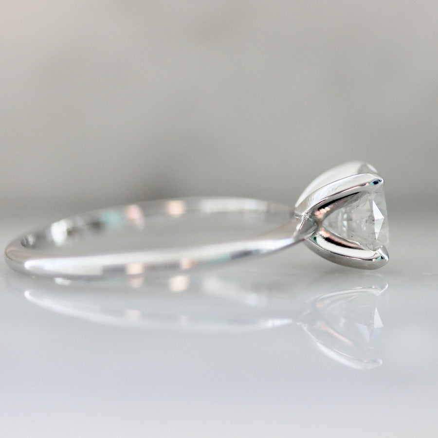 1.02 Carat Stella Salt & Pepper Round Brilliant Cut Diamond Ring