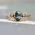 Nautilus Dark Blue Round Rose Cut Sapphire Ring