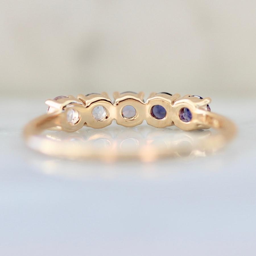 Blueberry Lemonade Ombré Round Brilliant Cut Iolite & Spinel Band