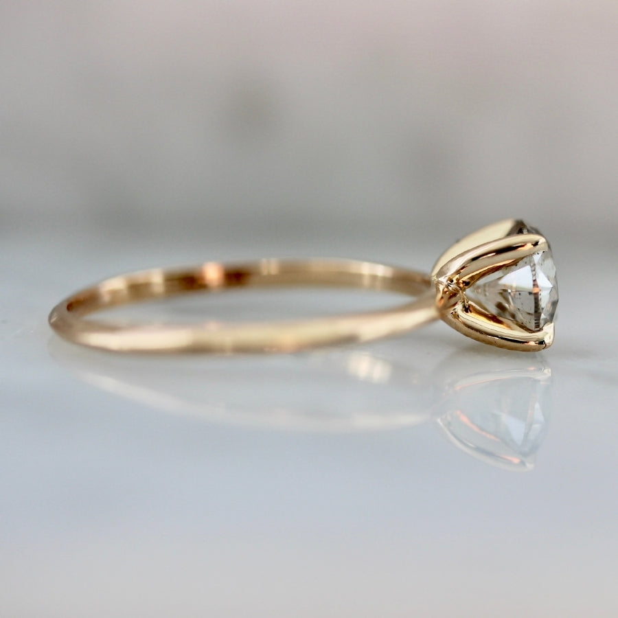 1.03 Carat Stella Champagne Salt & Pepper Round Brilliant Cut Diamond Ring