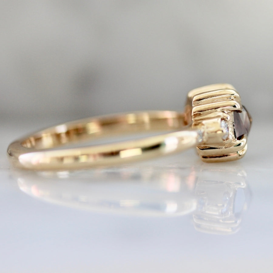 Austen Champagne Cushion Rose Cut Diamond Ring