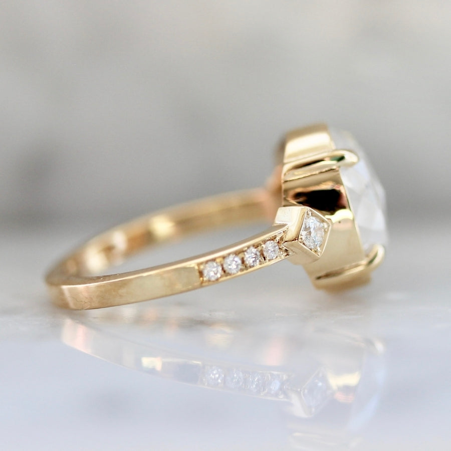 Reverie Icey Oval Rose Cut Diamond Ring