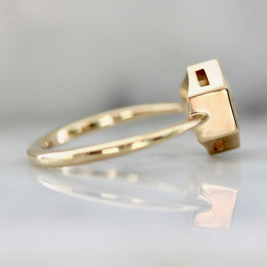 Fair Verona Champagne Hexagon Rose Cut Diamond Ring