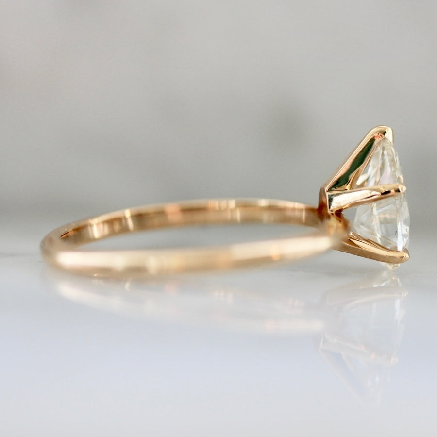 Pirouette Champagne Pear Cut Diamond Ring