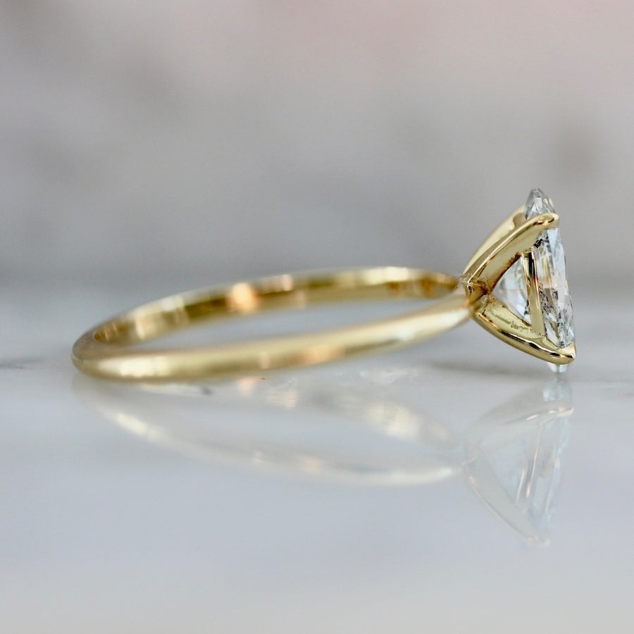 1.01 Carat Stella Salt & Pepper Oval Cut Diamond Ring