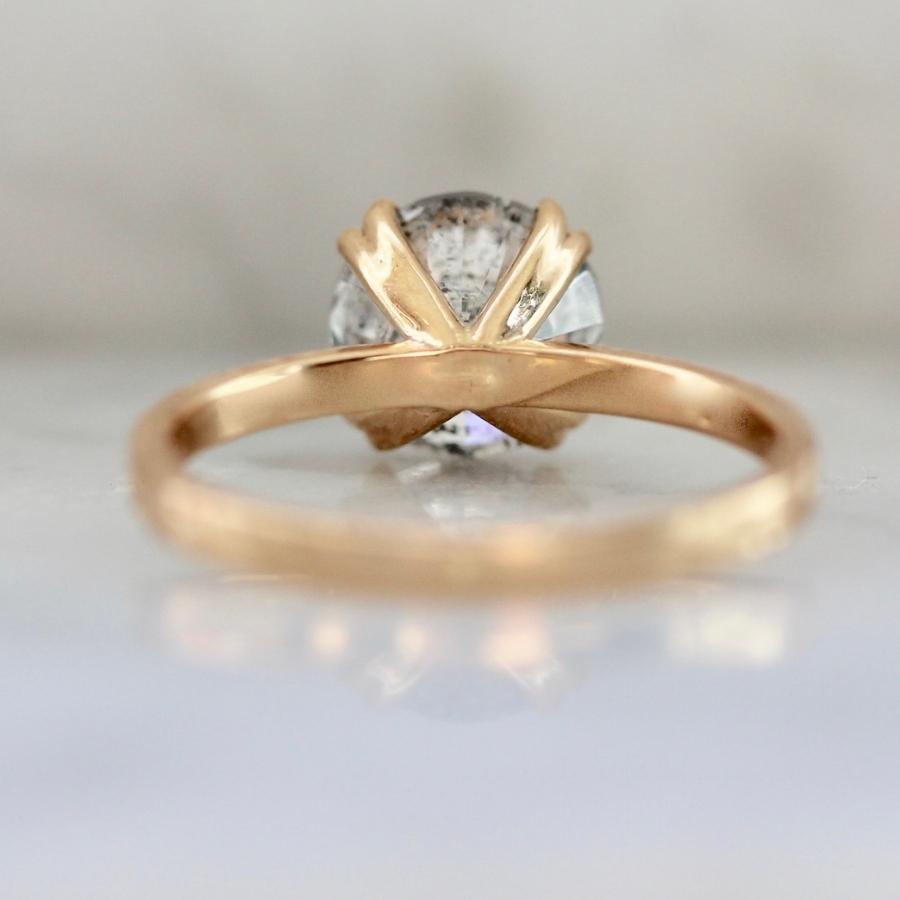 Star Born Luxe Salt & Pepper Round Brilliant Cut Diamond Ring