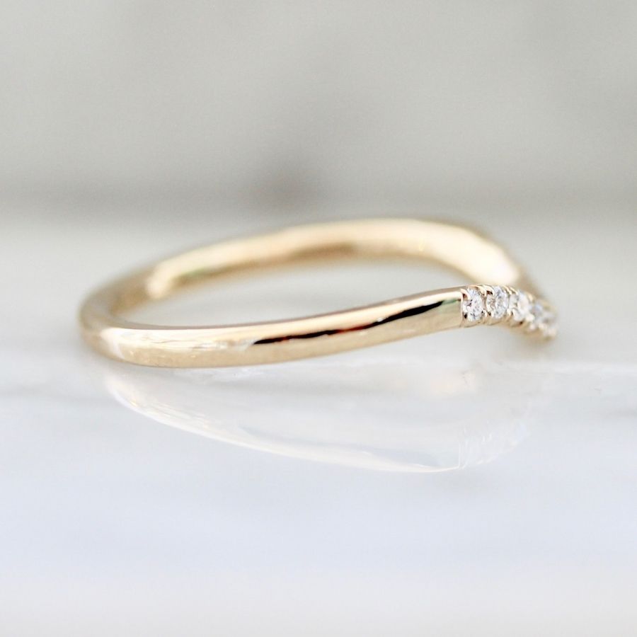 Sweet Escape Contoured Diamond Wedding Band