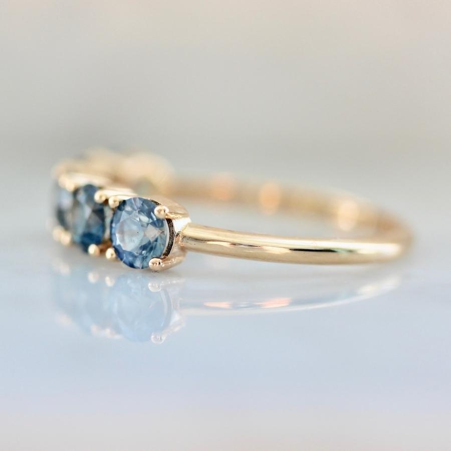 Requiem Teal Round Brilliant Cut Spinel Band