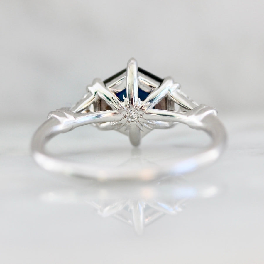 
            Brambleberry Midnight Blue Hexagon Cut Sapphire &amp; Diamond Ring