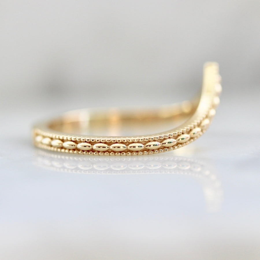 Wild Heart Milgrain Chevron Band