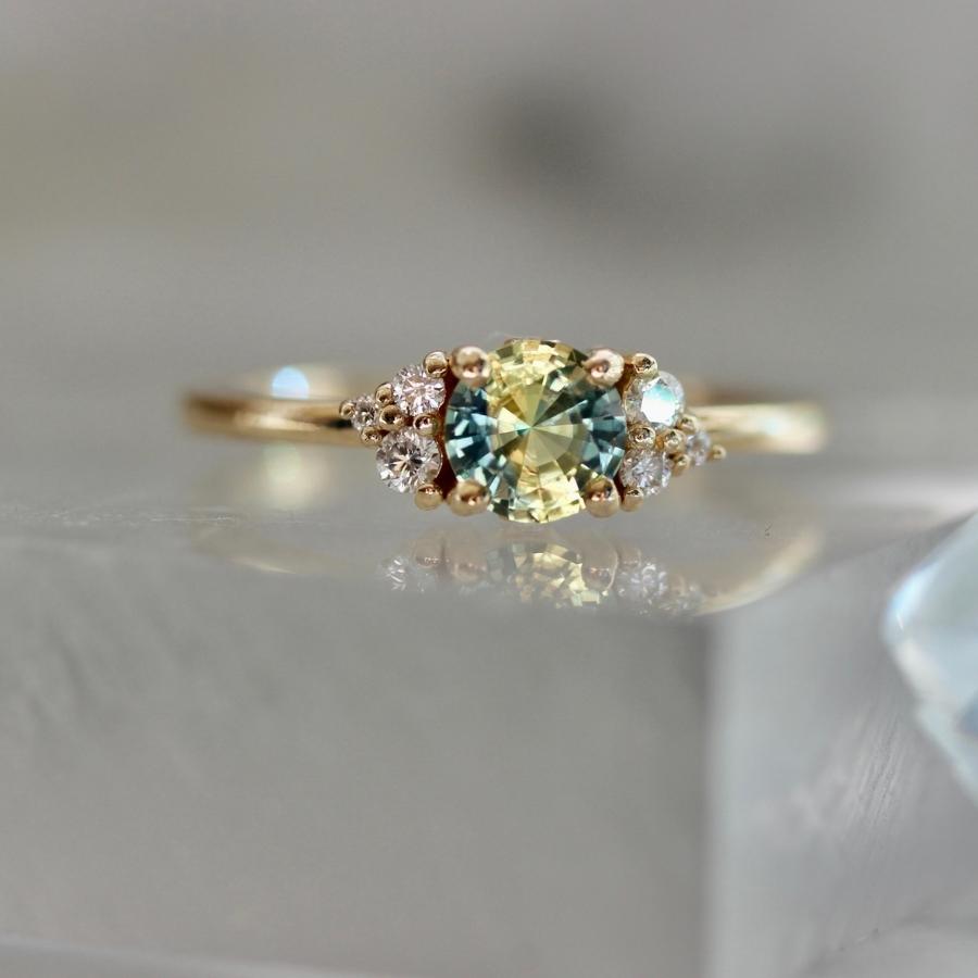 Fair Lady Round Brilliant Cut Parti Sapphire Ring