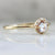 Moonbeam White Round Rose Cut Sapphire & Diamond Ring