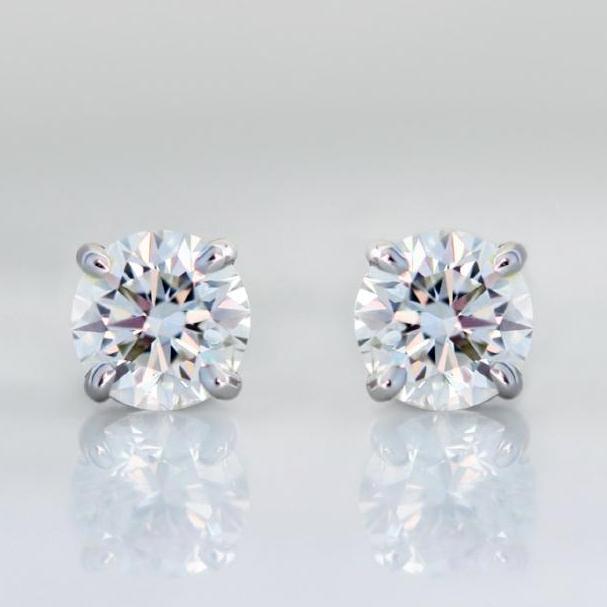 
            .48 Carats Total Round Cut Diamond Earrings