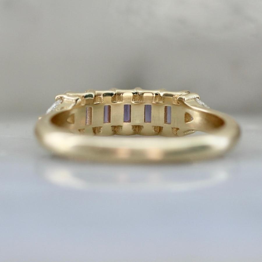 Secret Society Purple Rectangle Cut Sapphire Band