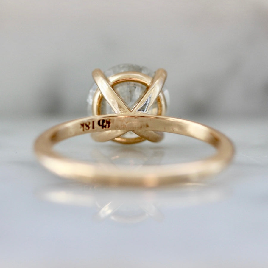 Moonflower 3.00 Carat Icey Round Brilliant Cut Diamond Ring