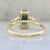 Starlet Green Emerald Cut Sapphire Ring