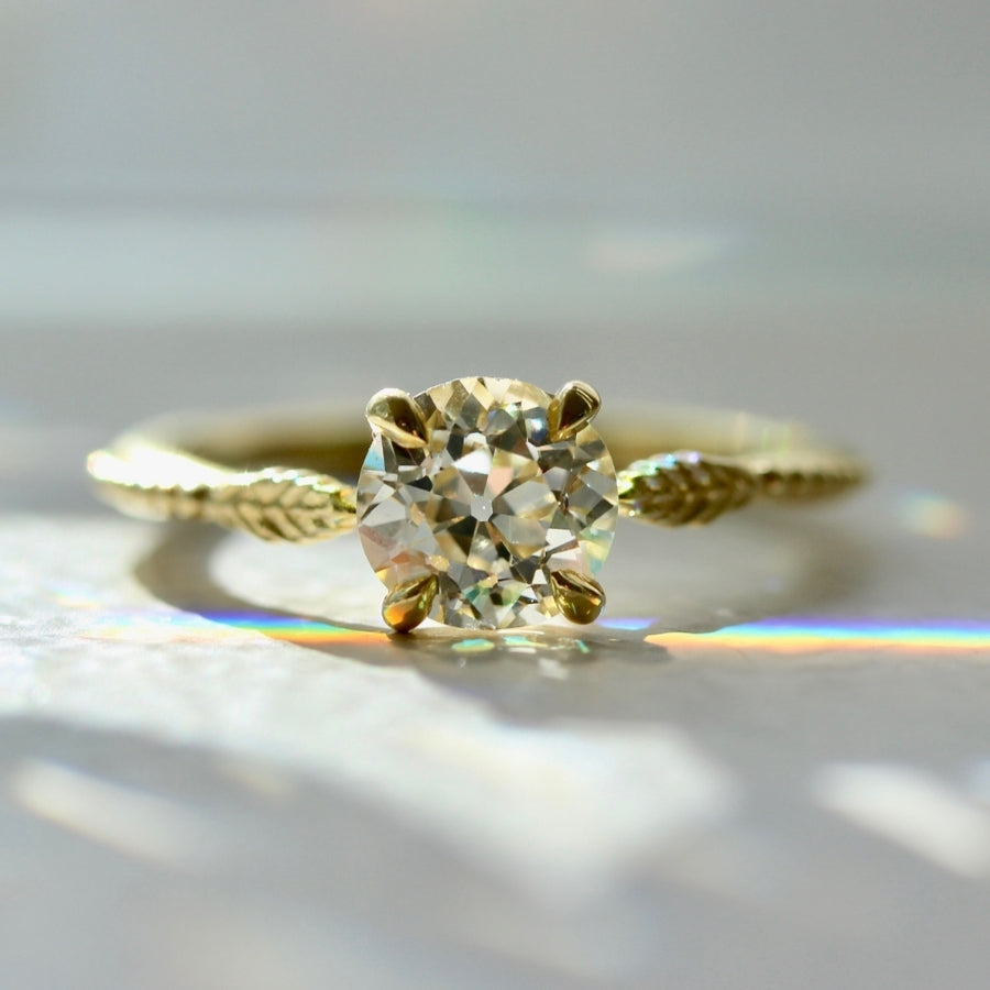 Willowleaf Old European Cut Diamond Ring